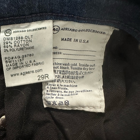 AG Adriano Goldschmied Super Skinny Legging Ankle Size 29R - Picture 5 of 5